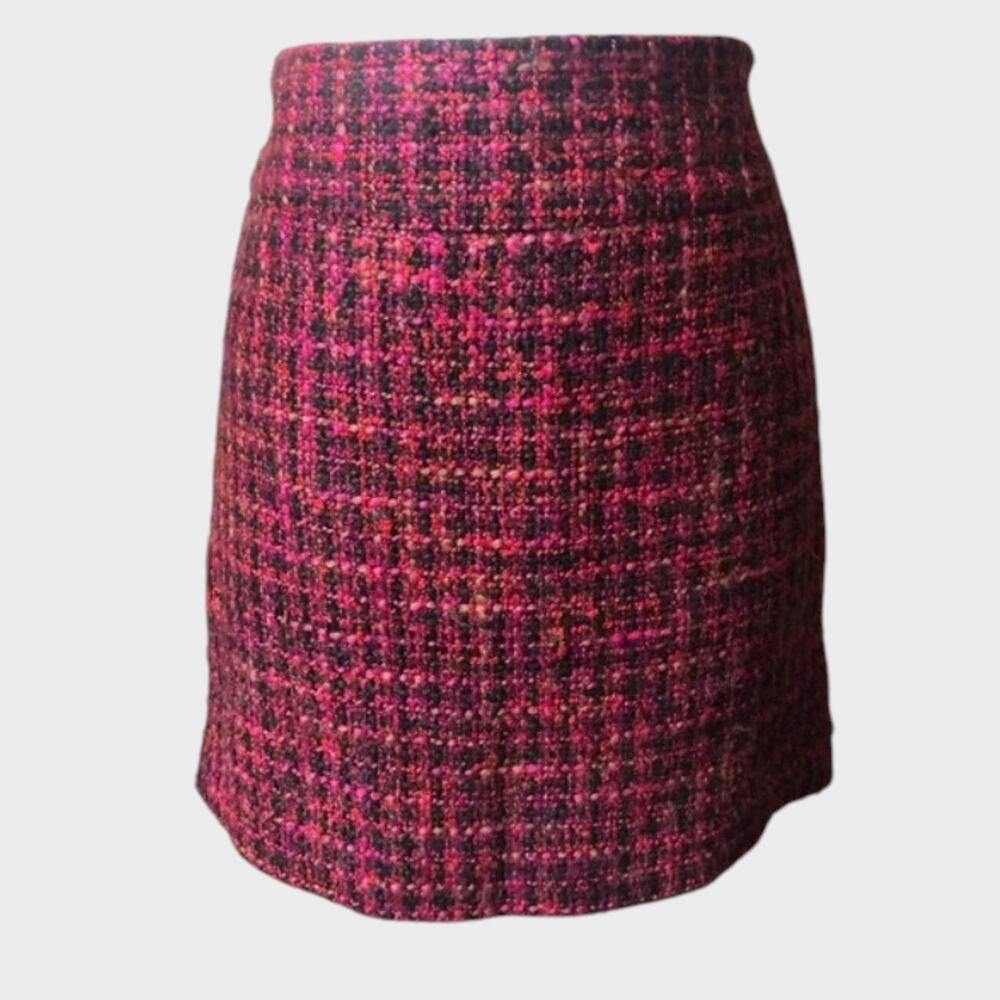 The Limited Tweed Pencil Skirt 6 Pink